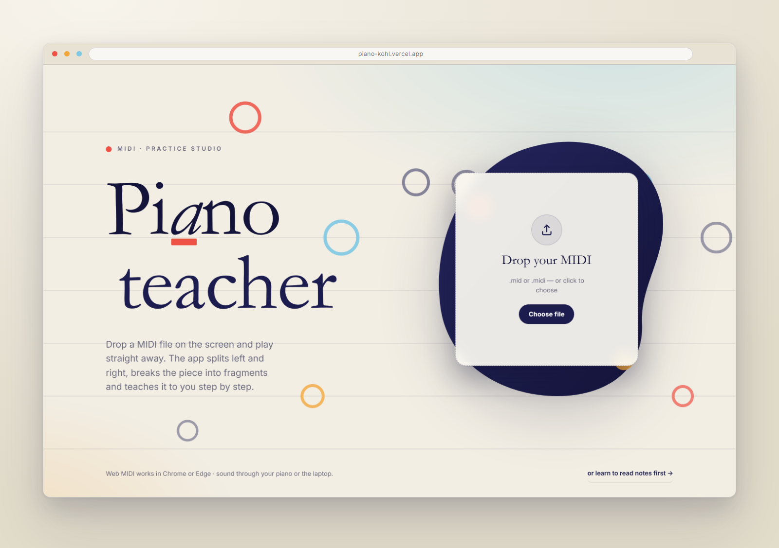 Start screen